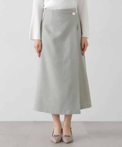 PROPORTION BODY DRESSING(プロポーションボディドレッシング)の「キラツイードラップマーメイドスカート / 1215120303(スカート・レディース・ライトグリーン/ベージュ/グレー・MEDIUM/X-SMALL/SMALL)」の6枚目の写真