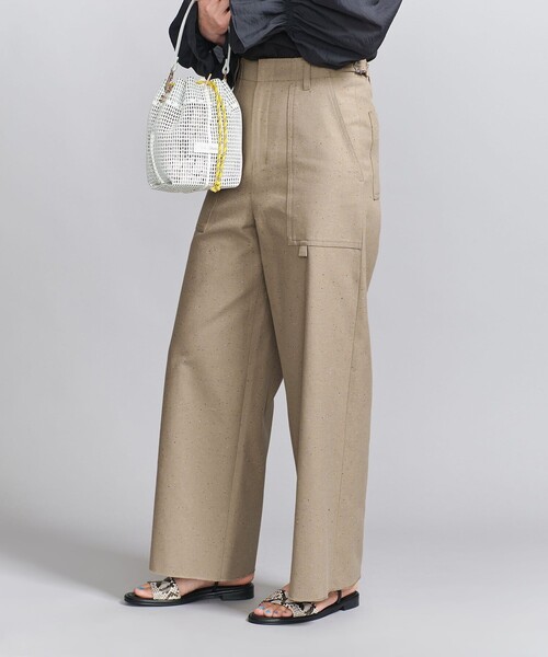 BEAUTY&YOUTH UNITED ARROWS（ビューティーアンドユースユナイテッドアローズ）の「ネップツイル ワイドパンツ（チノパンツ・レディース・オフホワイト/ベージュ・XS/S/M）」の21枚目の写真