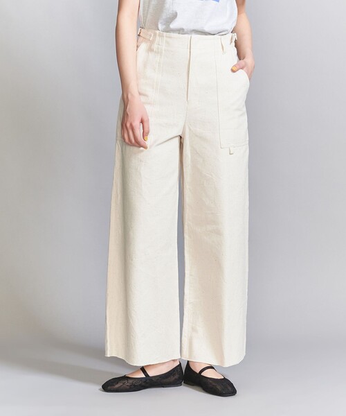 ベージュ ワイド　チノパン　BEAUTY&YOUTH BEAUTY&YOUTH UNITED ARROWS（ビューティーアンドユース