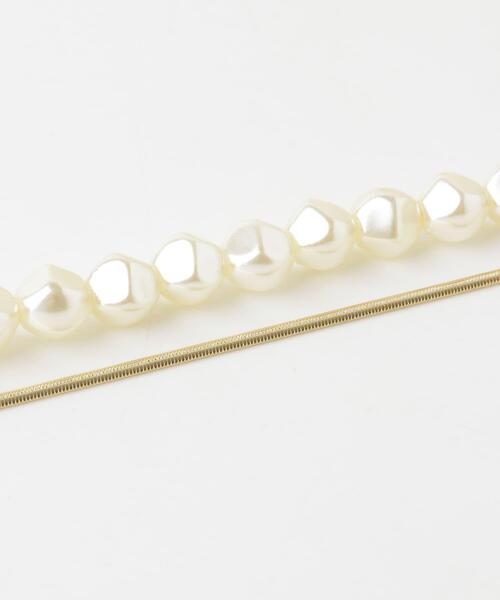 SMELLY（スメリー）の「パールスネークチェーン2セットネックレス（ネックレス・レディース・アイボリー・-）」の7枚目の写真