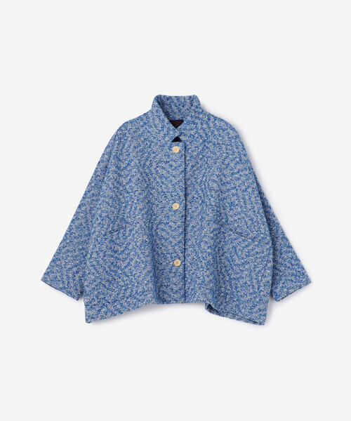 GALLEGO DESPORTES（ギャレゴデスポート）の「GALLEGO DESPORTES | ツイード ショートジャケット WOMEN（テーラードジャケット・レディース・ブルー・S）」の2枚目の写真