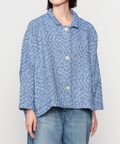 GALLEGO DESPORTES（ギャレゴデスポート）の「GALLEGO DESPORTES | ツイード ショートジャケット WOMEN（テーラードジャケット・レディース・ブルー・S）」の9枚目の写真