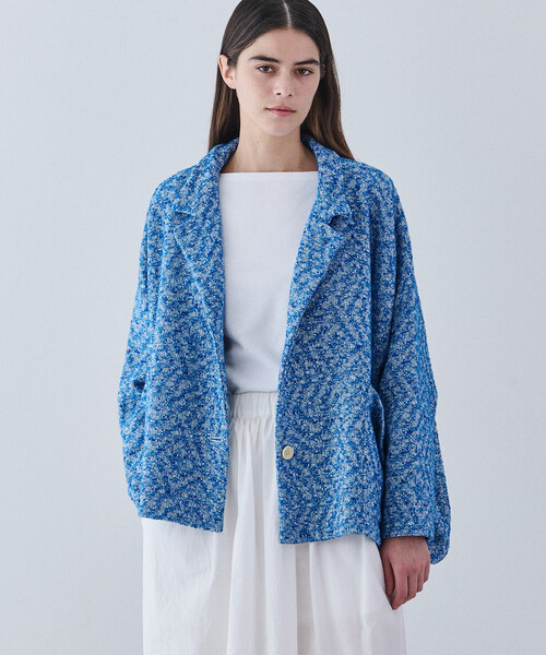 GALLEGO DESPORTES（ギャレゴデスポート）の「GALLEGO DESPORTES | ツイード ショートジャケット WOMEN（テーラードジャケット・レディース・ブルー・S）」の14枚目の写真