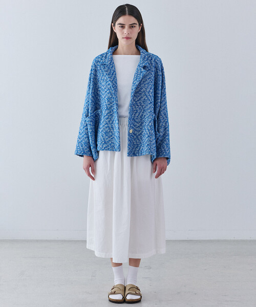 GALLEGO DESPORTES（ギャレゴデスポート）の「GALLEGO DESPORTES | ツイード ショートジャケット WOMEN（テーラードジャケット・レディース・ブルー・S）」の15枚目の写真