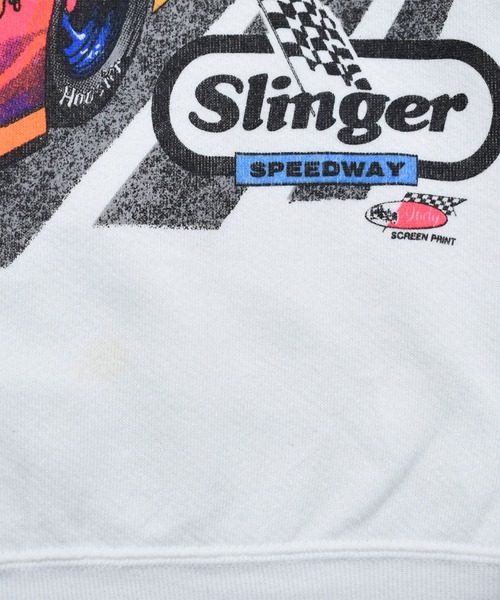 VINTAGE(ヴィンテージ)の「【ヴィンテージ古着】90’s ONITA “Slinger speedway ’97” レーシング スウェット USA製(スウェット・メンズ・ホワイト・X-LARGE)」の4枚目の写真