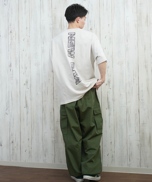 NEW ERA（ニューエラ）の「【ムラサキスポーツ限定】NEW ERA/ニューエラ 半袖Tシャツ バックプリント 吸水速乾 14670925/14670926/14670927（Tシャツ/カットソー・メンズ・ホワイト/ブラック/ストーン・L/M/XXL/XL）」の15枚目の写真