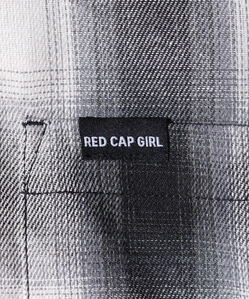 Red Cap Girl(レッドキャプガール)の「RED CAP GIRL オンブレーチェックルーズサイズバック刺繍シャツ(シャツ/ブラウス・メンズ・ブラック/その他/ホワイト・M/L/LL)」の9枚目の写真