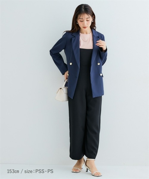 Petitjo（プッチージョ）の「小さいサイズ　後ろリボンサロペット　低身長さん・小柄女性（つなぎ/オールインワン・レディース・ブラウン系/ブラック・XS-S/M-L）」の10枚目の写真