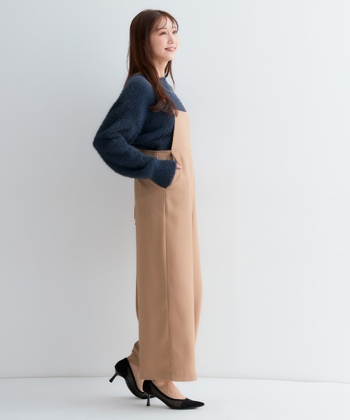 Petitjo（プッチージョ）の「小さいサイズ　後ろリボンサロペット　低身長さん・小柄女性（つなぎ/オールインワン・レディース・ブラウン系/ブラック・XS-S/M-L）」の14枚目の写真