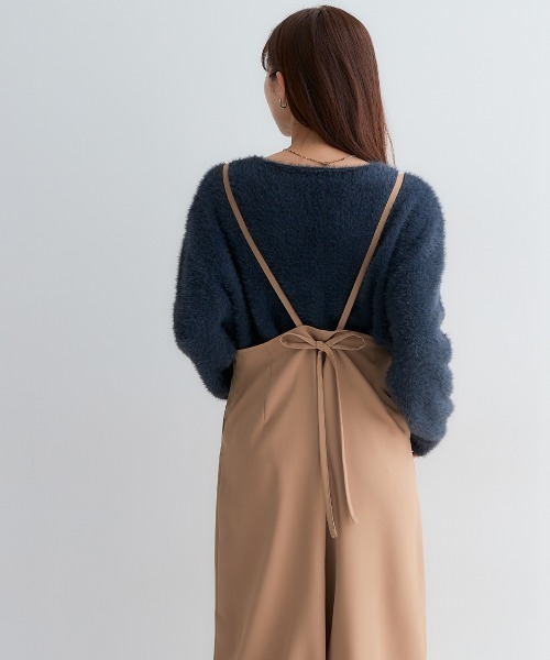 Petitjo（プッチージョ）の「小さいサイズ　後ろリボンサロペット　低身長さん・小柄女性（つなぎ/オールインワン・レディース・ブラウン系/ブラック・XS-S/M-L）」の16枚目の写真