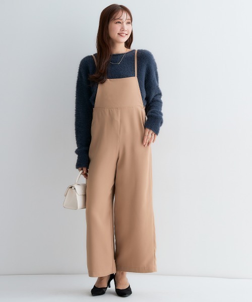 Petitjo（プッチージョ）の「小さいサイズ　後ろリボンサロペット　低身長さん・小柄女性（つなぎ/オールインワン・レディース・ブラウン系/ブラック・XS-S/M-L）」の13枚目の写真