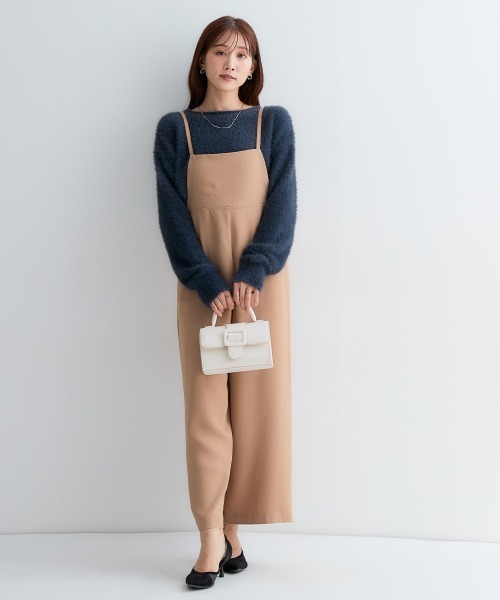 Petitjo（プッチージョ）の「小さいサイズ　後ろリボンサロペット　低身長さん・小柄女性（つなぎ/オールインワン・レディース・ブラウン系/ブラック・XS-S/M-L）」の15枚目の写真