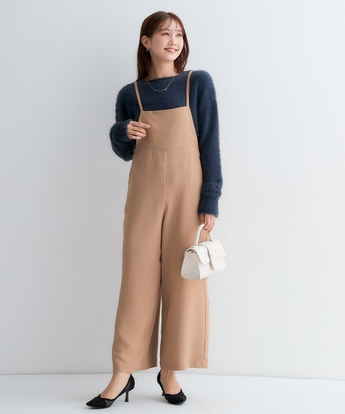 Petitjo（プッチージョ）の「小さいサイズ　後ろリボンサロペット　低身長さん・小柄女性（つなぎ/オールインワン・レディース・ブラウン系/ブラック・XS-S/M-L）」の11枚目の写真