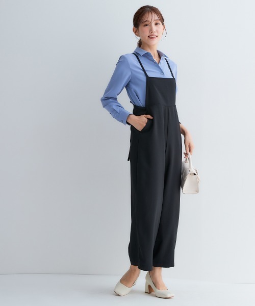 Petitjo（プッチージョ）の「小さいサイズ　後ろリボンサロペット　低身長さん・小柄女性（つなぎ/オールインワン・レディース・ブラウン系/ブラック・XS-S/M-L）」の17枚目の写真