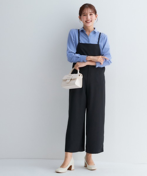 Petitjo（プッチージョ）の「小さいサイズ　後ろリボンサロペット　低身長さん・小柄女性（つなぎ/オールインワン・レディース・ブラウン系/ブラック・XS-S/M-L）」の18枚目の写真