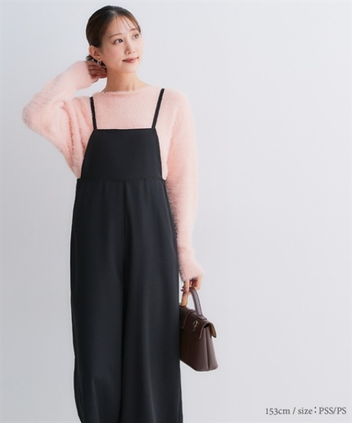 Petitjo（プッチージョ）の「小さいサイズ　後ろリボンサロペット　低身長さん・小柄女性（つなぎ/オールインワン・レディース・ブラウン系/ブラック・XS-S/M-L）」の22枚目の写真