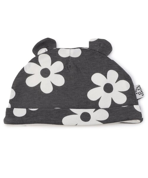 BREEZE(ブリーズ)の「総柄耳付き帽子 マイファーストブリーズ(ニットキャップ/ビーニー・キッズ・ブラック/レッド/イエロー/ミント・46/44)」の8枚目の写真