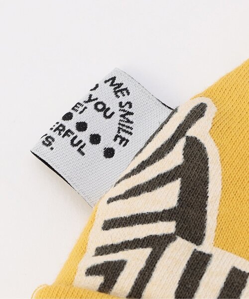 BREEZE(ブリーズ)の「総柄耳付き帽子 マイファーストブリーズ(ニットキャップ/ビーニー・キッズ・ブラック/レッド/イエロー/ミント・46/44)」の17枚目の写真