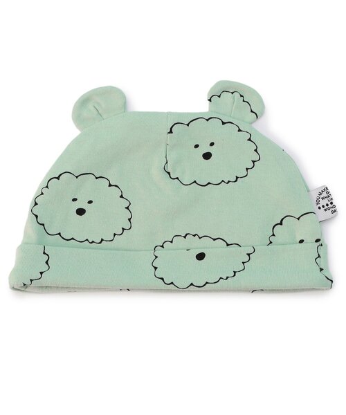 BREEZE(ブリーズ)の「総柄耳付き帽子 マイファーストブリーズ(ニットキャップ/ビーニー・キッズ・ブラック/レッド/イエロー/ミント・46/44)」の10枚目の写真