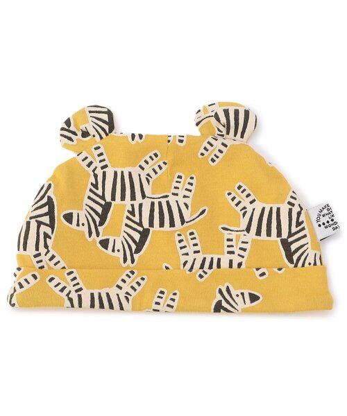 BREEZE(ブリーズ)の「総柄耳付き帽子 マイファーストブリーズ(ニットキャップ/ビーニー・キッズ・ブラック/レッド/イエロー/ミント・46/44)」の14枚目の写真