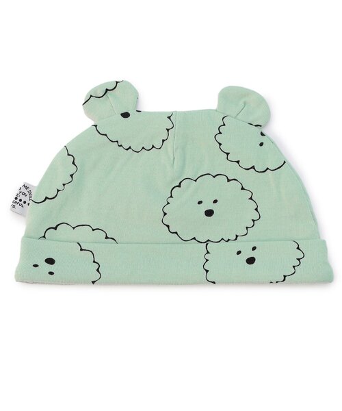 BREEZE(ブリーズ)の「総柄耳付き帽子 マイファーストブリーズ(ニットキャップ/ビーニー・キッズ・ブラック/レッド/イエロー/ミント・46/44)」の11枚目の写真