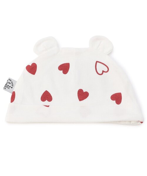 BREEZE(ブリーズ)の「総柄耳付き帽子 マイファーストブリーズ(ニットキャップ/ビーニー・キッズ・ブラック/レッド/イエロー/ミント・46/44)」の13枚目の写真