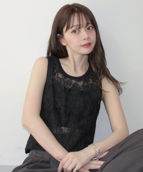 【新品未使用】drawingsnumbers タンクトップ　ブラック allover-logo-performance-