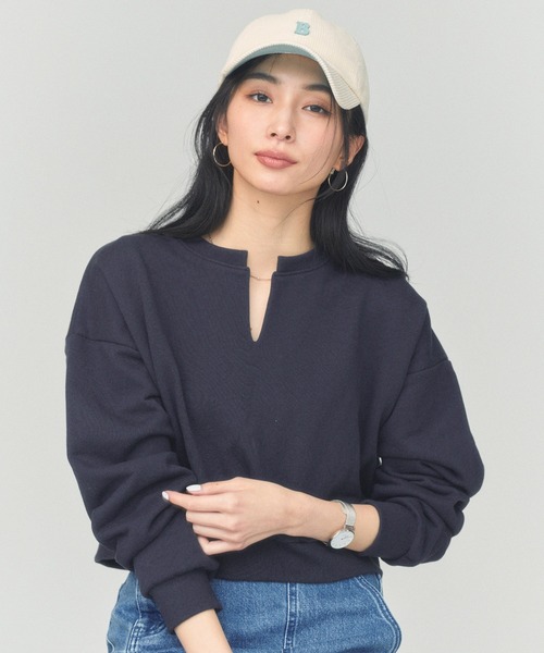 BLUE×PALANG(ブルーパラン)の「【ZOZOTOWN限定カラー】LOGO CROPPED SWEAT(スウェット・レディース・ネイビー/ロイヤルブルー/アイボリー/ライトブルー・FREE)」の15枚目の写真