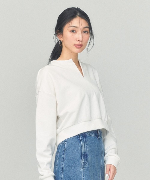 BLUE×PALANG(ブルーパラン)の「【ZOZOTOWN限定カラー】LOGO CROPPED SWEAT(スウェット・レディース・ネイビー/ロイヤルブルー/アイボリー/ライトブルー・FREE)」の20枚目の写真