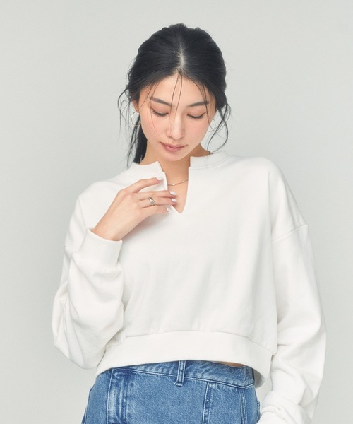 BLUE×PALANG(ブルーパラン)の「【ZOZOTOWN限定カラー】LOGO CROPPED SWEAT(スウェット・レディース・ネイビー/ロイヤルブルー/アイボリー/ライトブルー・FREE)」の21枚目の写真