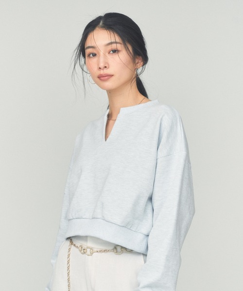 BLUE×PALANG(ブルーパラン)の「【ZOZOTOWN限定カラー】LOGO CROPPED SWEAT(スウェット・レディース・ネイビー/ロイヤルブルー/アイボリー/ライトブルー・FREE)」の22枚目の写真