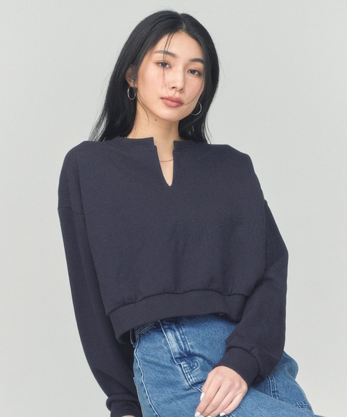 BLUE×PALANG(ブルーパラン)の「【ZOZOTOWN限定カラー】LOGO CROPPED SWEAT(スウェット・レディース・ネイビー/ロイヤルブルー/アイボリー/ライトブルー・FREE)」の16枚目の写真
