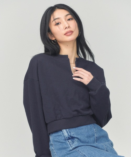 BLUE×PALANG(ブルーパラン)の「【ZOZOTOWN限定カラー】LOGO CROPPED SWEAT(スウェット・レディース・ネイビー/ロイヤルブルー/アイボリー/ライトブルー・FREE)」の17枚目の写真