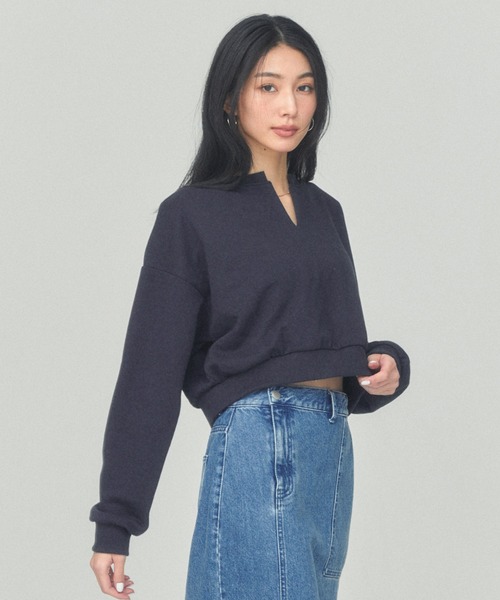 BLUE×PALANG(ブルーパラン)の「【ZOZOTOWN限定カラー】LOGO CROPPED SWEAT(スウェット・レディース・ネイビー/ロイヤルブルー/アイボリー/ライトブルー・FREE)」の18枚目の写真