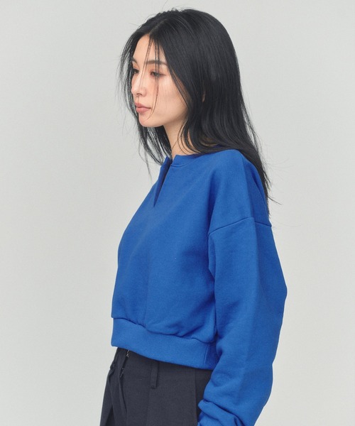 BLUE×PALANG(ブルーパラン)の「【ZOZOTOWN限定カラー】LOGO CROPPED SWEAT(スウェット・レディース・ネイビー/ロイヤルブルー/アイボリー/ライトブルー・FREE)」の13枚目の写真