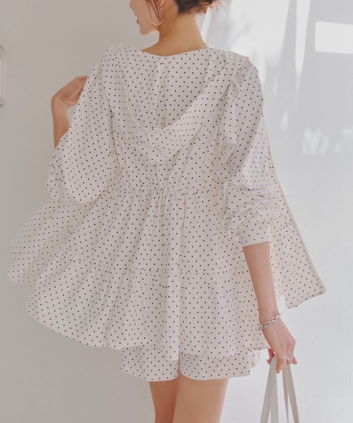 [ラッシュガード]選べる2タイプ指穴付きティアードデザイントップス