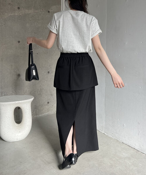 CAPRICIEUX LE'MAGE（カプリシューレマージュ）の「【サイズ展開あり】1ポイントTシャツ（Tシャツ/カットソー・レディース・ベージュ/ホワイト/ライトグレー/ブラック/チャコールグレー・SMALL/MEDIUM）」の12枚目の写真