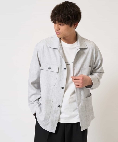 a.v.v(アーヴェヴェ)の「【イージーケア/洗濯機で洗える】ワイドシルエットカバーオール(カバーオール・メンズ・ライトグレー/アイボリー・48/46)」の1枚目の写真