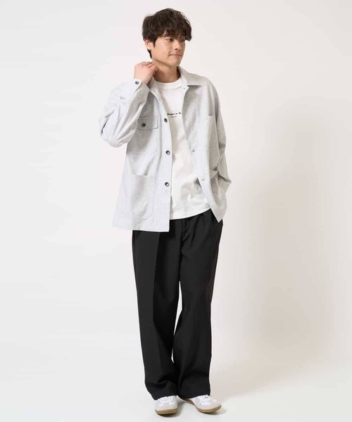 a.v.v(アーヴェヴェ)の「【イージーケア/洗濯機で洗える】ワイドシルエットカバーオール(カバーオール・メンズ・ライトグレー/アイボリー・48/46)」の9枚目の写真