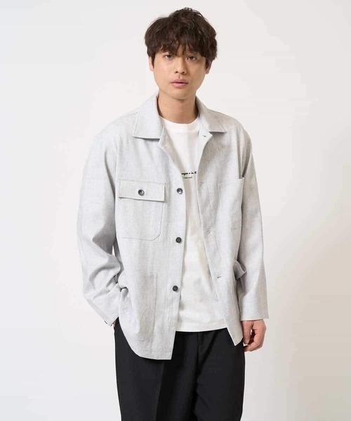 a.v.v(アーヴェヴェ)の「【イージーケア/洗濯機で洗える】ワイドシルエットカバーオール(カバーオール・メンズ・ライトグレー/アイボリー・48/46)」の19枚目の写真