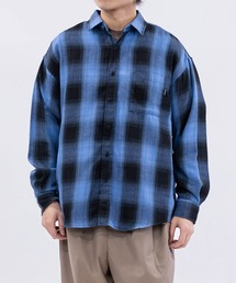 Naive magic（ナイーブマジック）の「【a】ルーズサイズ オンブレ チェックシャツ（シャツ/ブラウス）」