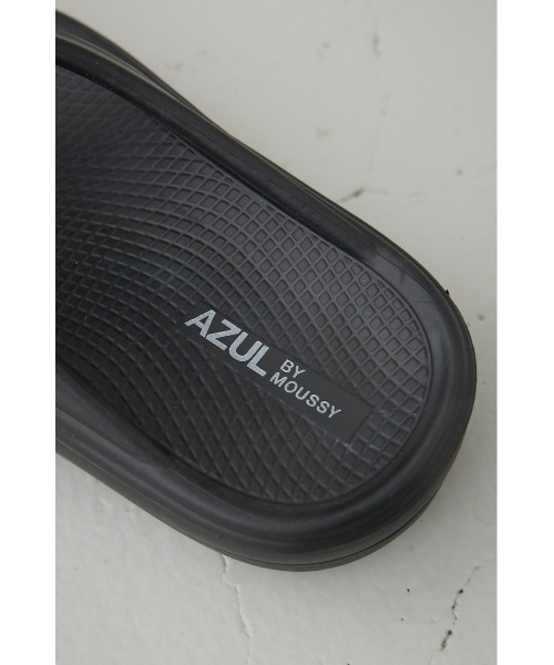 AZUL by moussy（アズールバイマウジー）の「ラクフィールプラットフォームトングサンダル（サンダル・レディース・ブラック/ベージュ・SMALL/MEDIUM/LARGE）」の7枚目の写真