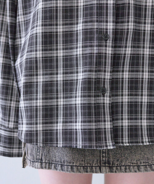 OLIVE des OLIVE(オリーブデオリーブ)の「Bigシャツ(シャツ/ブラウス・レディース・サックスブルー/ブラック/イエロー/ミント/ブラウン・FREE)」の18枚目の写真