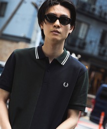FRED PERRY❣️フレッドペリー ポロシャツ 半袖 メンズ L ブラック 黒 フレッドペリーFRED PERRY ワンポイントロゴ刺繍半袖ポロシャツ