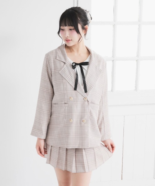 ミ*メ様 19aw セットアップ セール】ジャケット&プリーツミニスカパンセットアップ（セットアップ