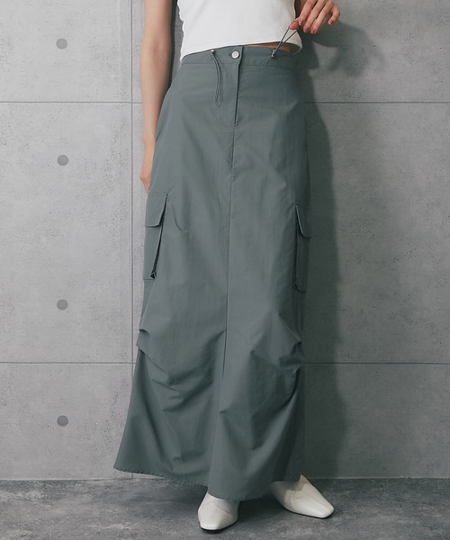 ANOTHER S（アナザーエス）の「ロングスカート（スカート・レディース・ブラック/ホワイト/グリーン・FREE）」の15枚目の写真