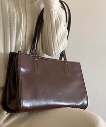 Forcement（フォースメント）の「レザー調スクエアショルダーバッグ（ショルダーバッグ）」