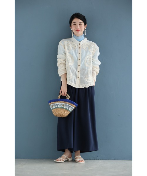 cawaii(カワイイ)の「浮かびあがるレリーフ調ペイズリーのシアーシャツトップス(シャツ/ブラウス・レディース・ベージュ・FREE)」の15枚目の写真