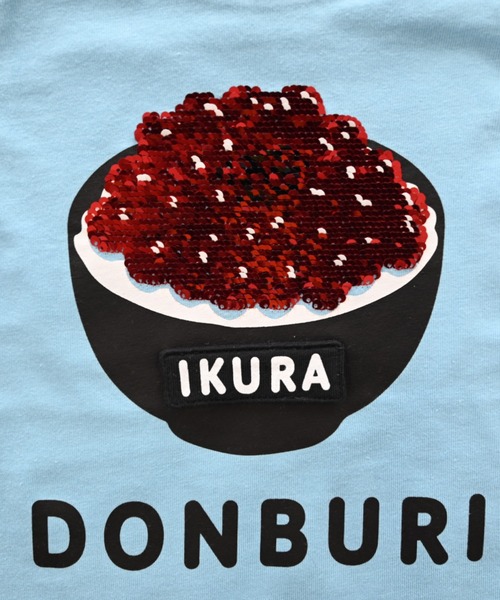 CHEEK ROOM（チークルーム）の「CHEEK ROOM/チークルーム 海鮮丼Tシャツ（Tシャツ/カットソー・キッズ・ブルー/イエロー/オフホワイト・90cm/100cm/110cm/120cm/130cm/80ｃｍ）」の9枚目の写真