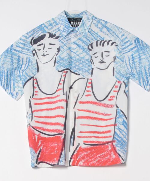 MSGM（エムエスジーエム）の「MSGM×LUKE EDWARD HALL コラボレーショングラフィックシャツ（シャツ/ブラウス・メンズ・ライトブルー・38）」の10枚目の写真